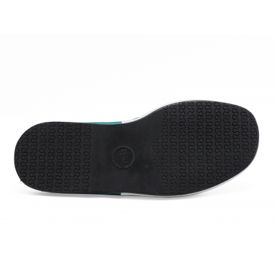 Men Sandals SKF-21 White-Blue Nappa-Orange Suede